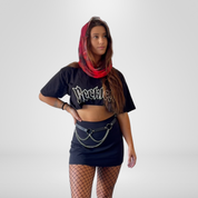 Reckless Cropped Tee - Black