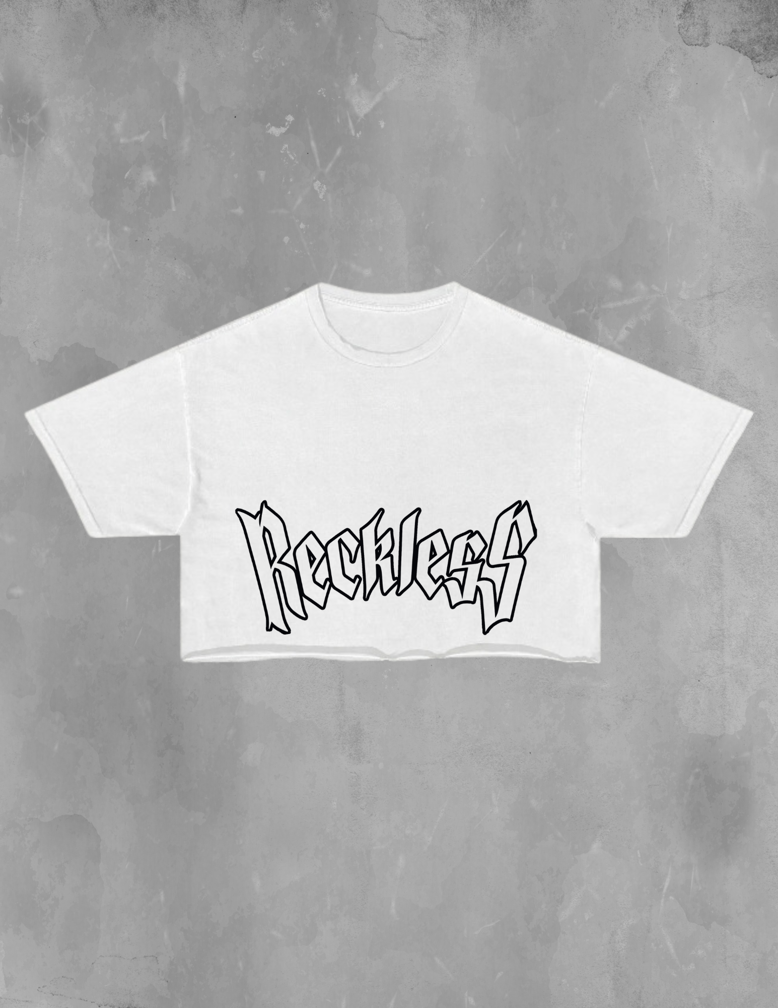 Reckless Cropped Tee - White